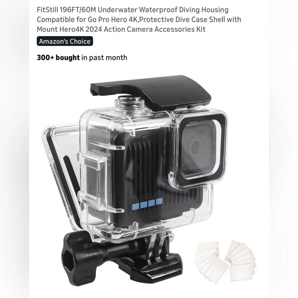 Black and Clear Underwater Diving Housing for GoPro Hero4K